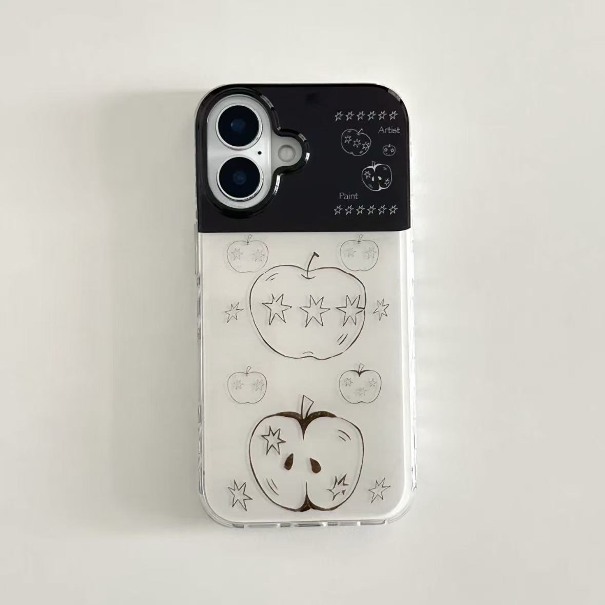 Cute Anime Case - Eenvoudige Cartoon Schattige Gestreepte Honden Sterren