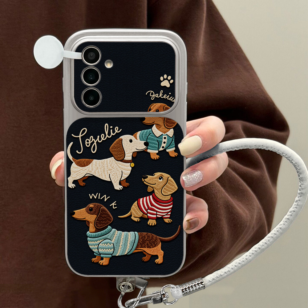 Phone Cases Quality - Cartoon Dachshund Telefoonhoesje voor Samsung A56