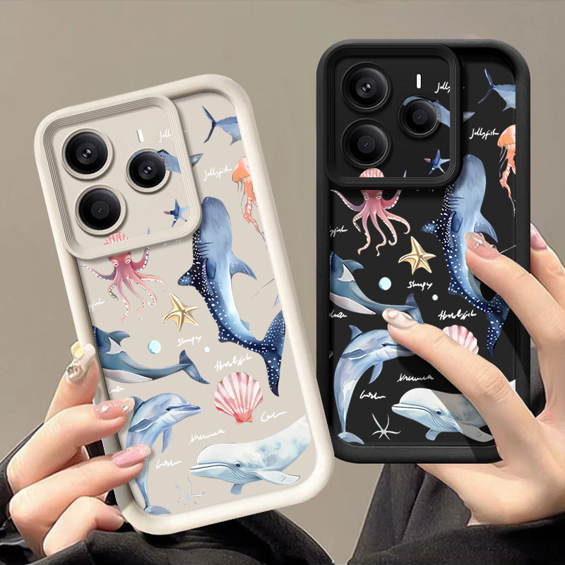 Phone Cases Xiaomi 15 - Schattig dolfijnprint zacht hoesje voor Xiaomi