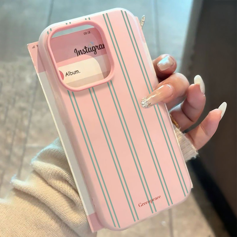 Phone Cases Luxury - Luxe siliconen telefoonhoesje met frisse gestreepte