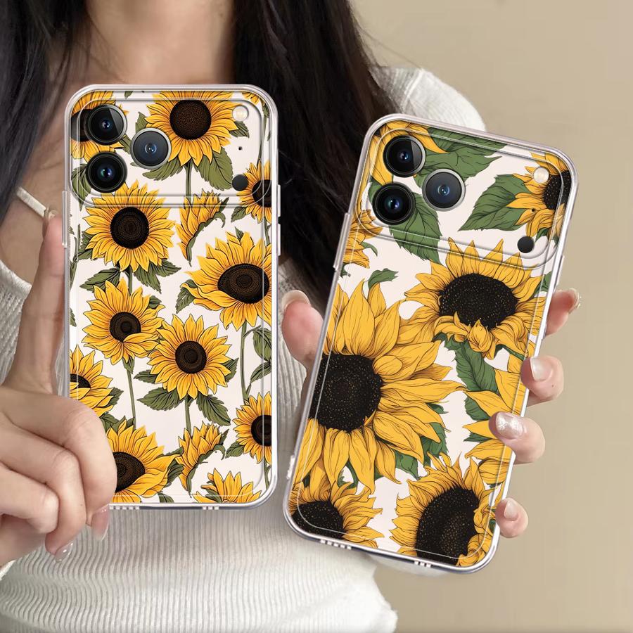 Phone Cases Xr Iphone - Schattig zonnebloempatroon hoesje voor Apple iPhone