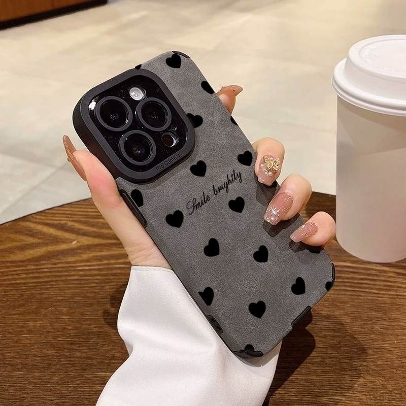 Phone Cases Luxury - Nieuwe luxe zwarte liefde hart zachte