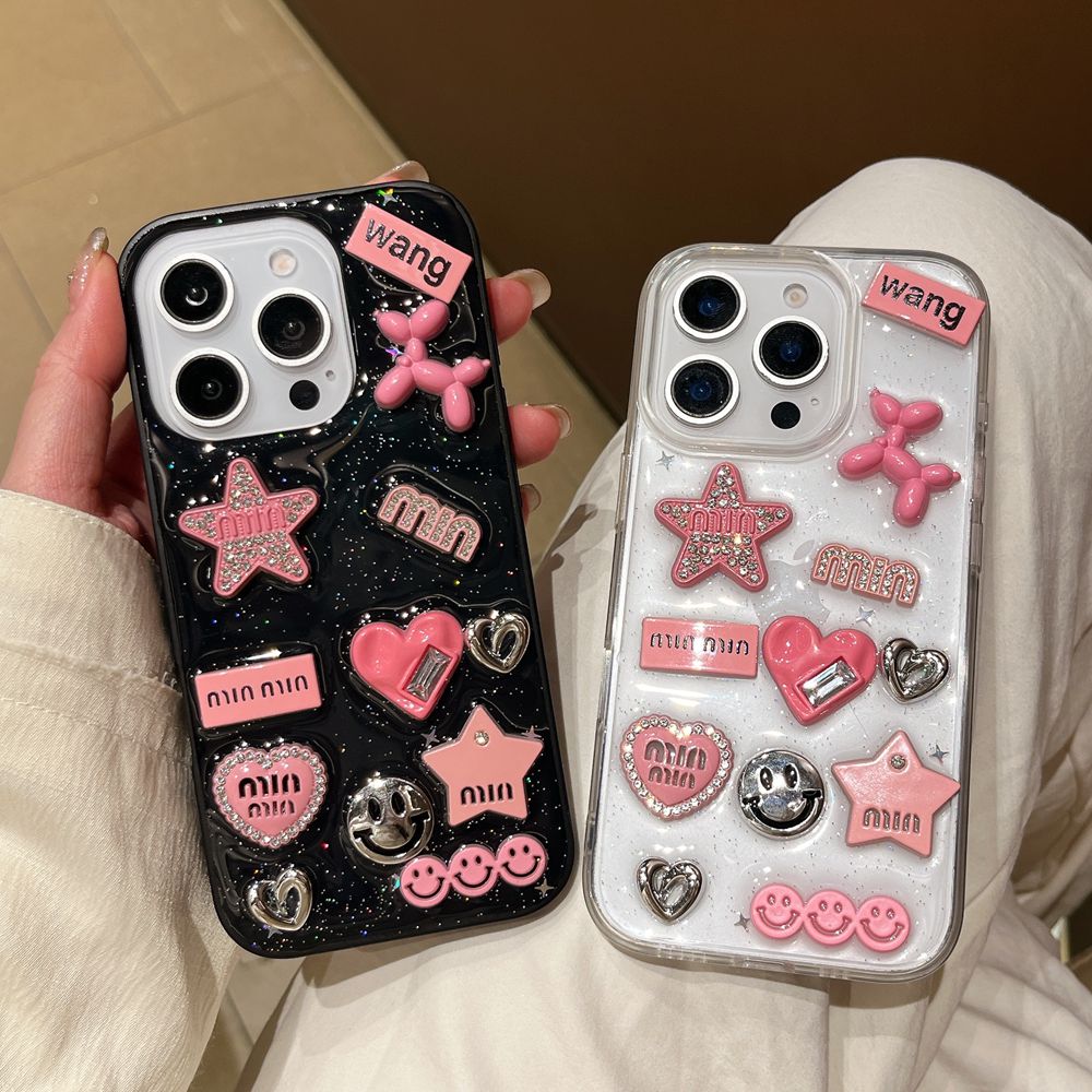 Phone Cases Dior - Leuke 3D Liefde Hart Y2K Ster