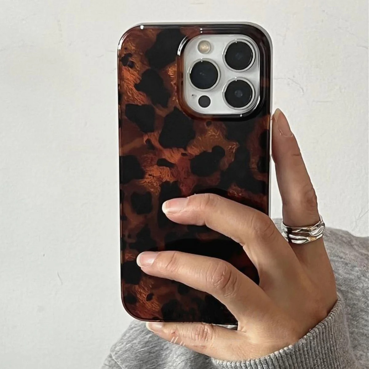 Phone Cases Xr Iphone - Retro Amber Textuur Laser Telefoonhoesje voor