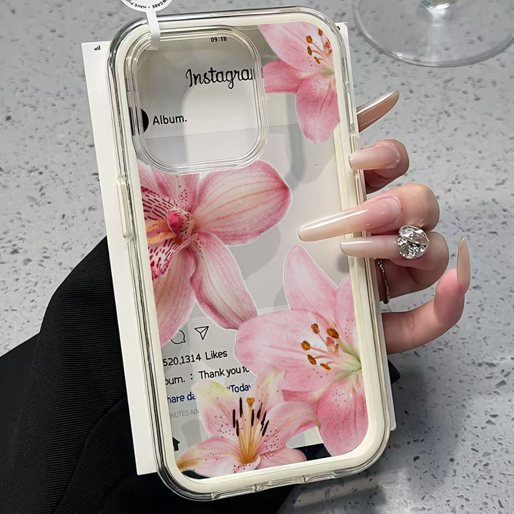 Phone Cases Xr Iphone - Roze Lelie Bloem Transparante Telefoonhoesje voor