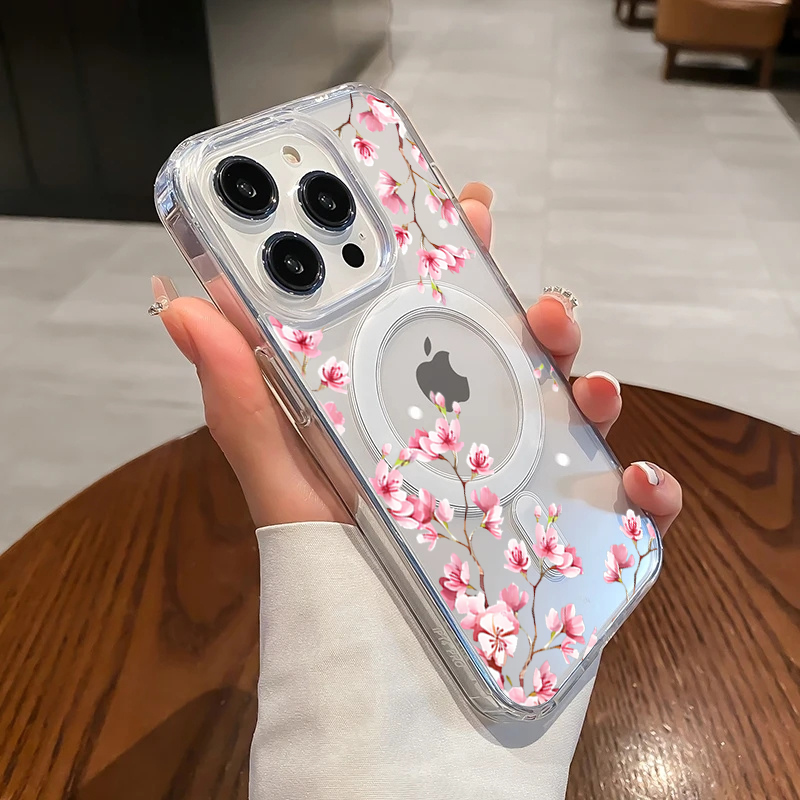 Phone Cases Luxury - Luxe roze INS bloemen hoesje voor