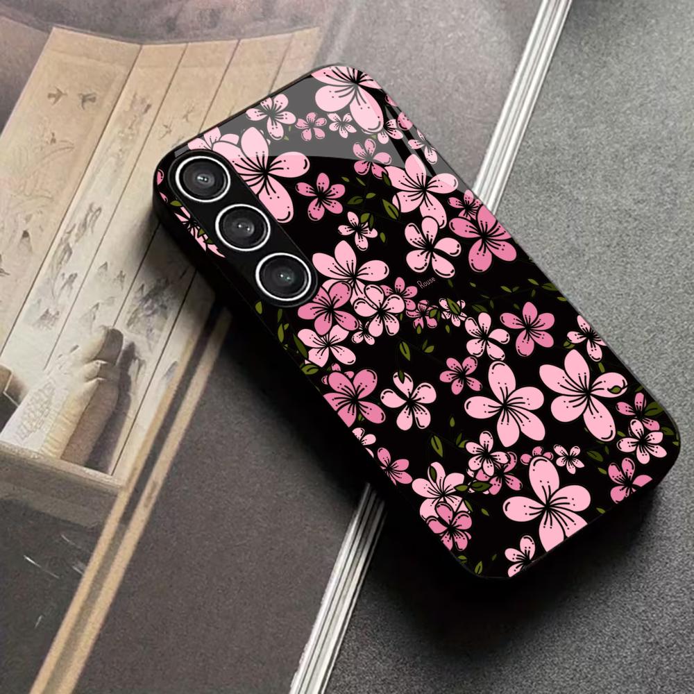 Phone Cases Metal - Modieus dames-sakura gehard glas telefoonhoesje voor