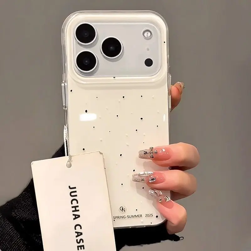 Phone Cases Brown - Koreaanse INS Spatten Inkt Polka Dot