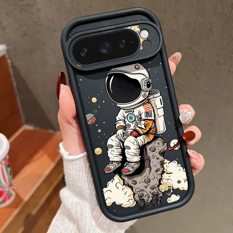 Phone Cases Google Pixel 9 - Cartoon Astronaut Print TPU Telefoonhoesje voor