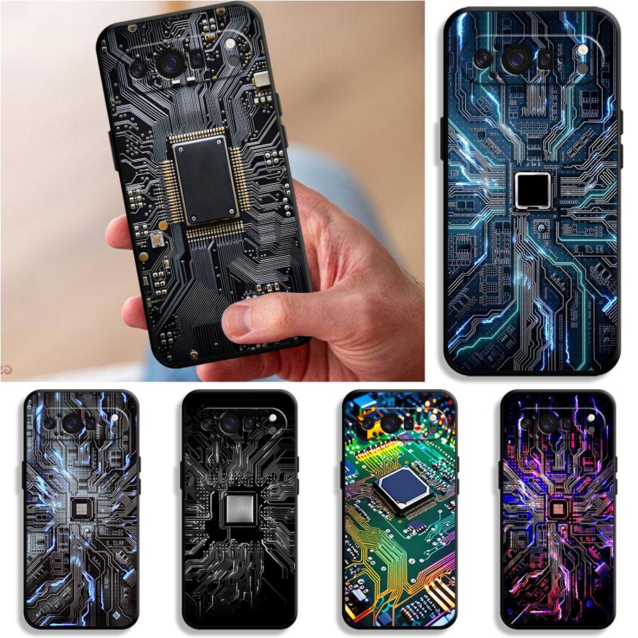 Phone Cases Google Pixel 9 - Retro printplaat telefoonhoesje voor Google Pixel