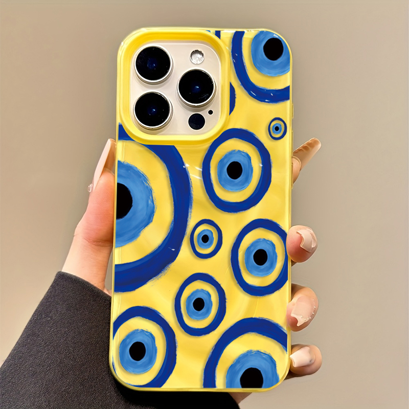 Retro Blue Eye Ontwerp TPU Tel - Phone Cases Yellow recensie en prijs