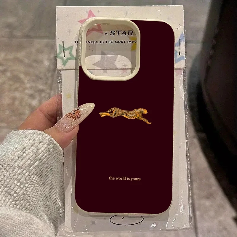 Mode Luipaard Wijnrood Zachte  - Phone Cases Brown recensie en prijs
