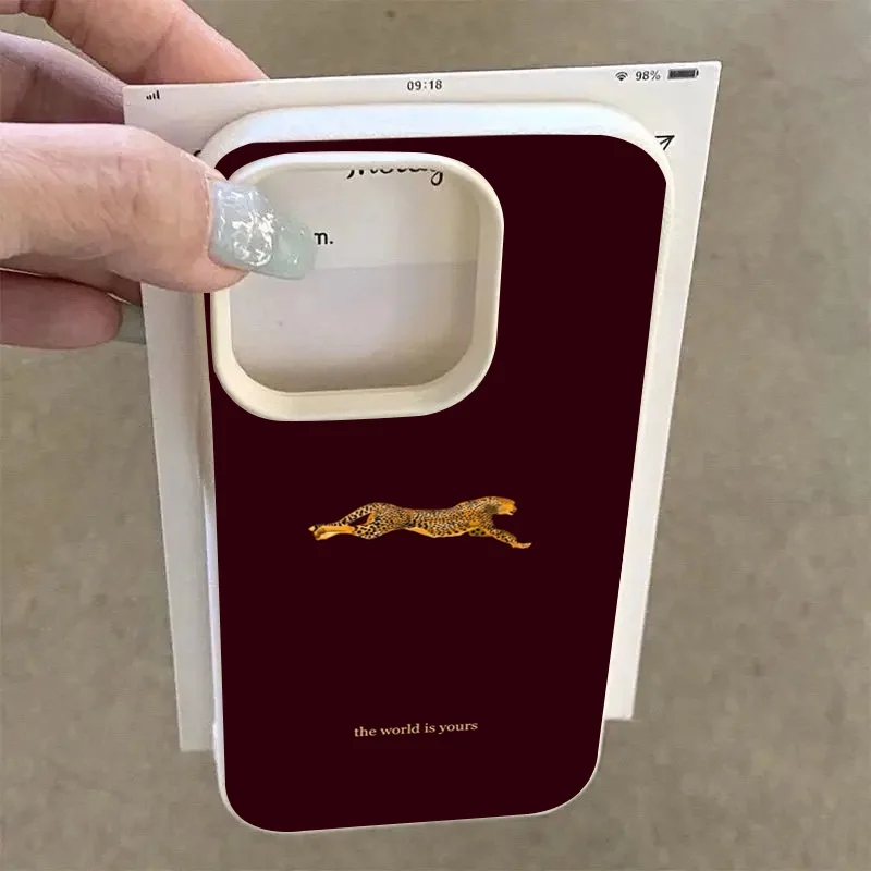 Mode Luipaard Wijnrood Zachte  - Phone Cases Brown recensie en prijs