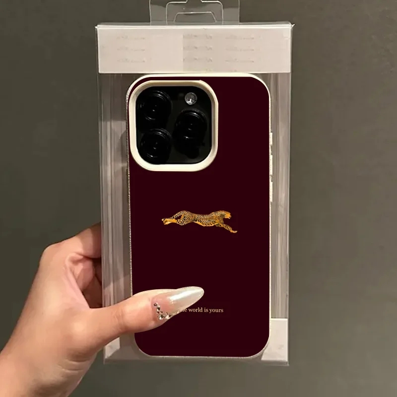 Mode Luipaard Wijnrood Zachte  - Phone Cases Brown recensie en prijs