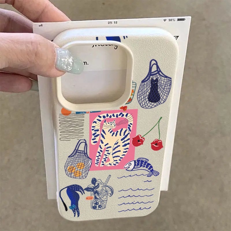Schattige kersenkat print tele - Phone Cases Xr Iphone recensie en prijs