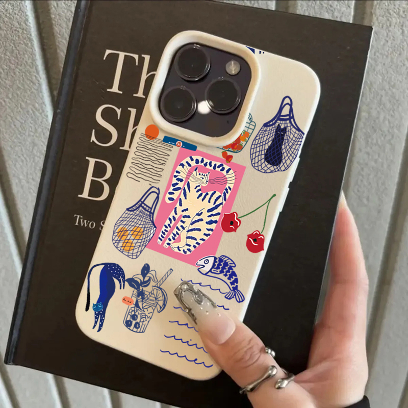 Schattige kersenkat print tele - Phone Cases Xr Iphone recensie en prijs
