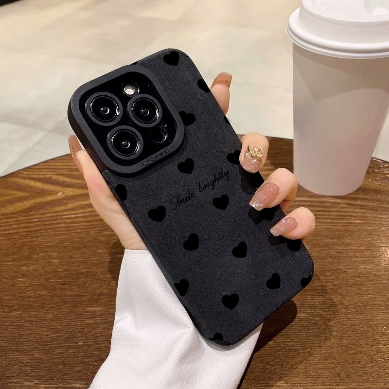 Nieuwe luxe zwarte liefde hart - Phone Cases Luxury recensie en prijs
