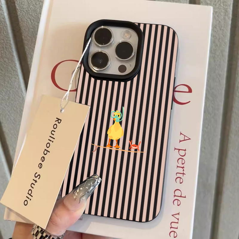 Gestreepte duikende gele eend  - Phone Cases Yellow recensie en prijs