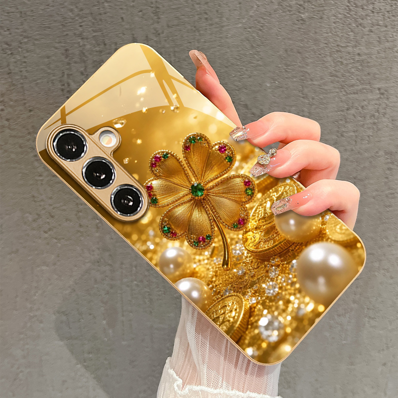 Kleurrijke edelsteen vierbladi - Phone Cases Metal recensie en prijs