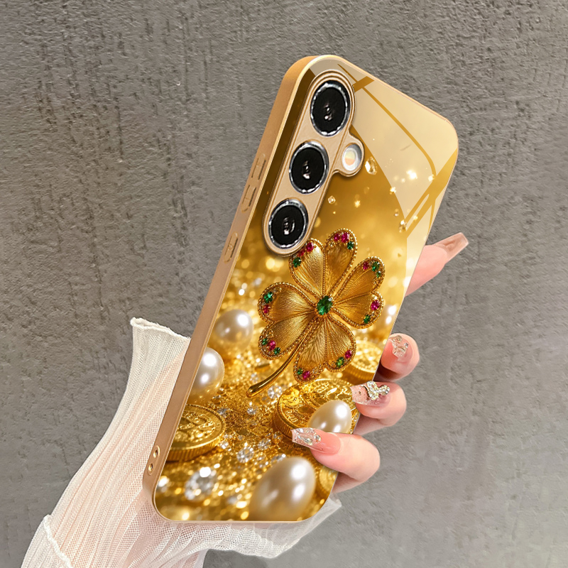 Kleurrijke edelsteen vierbladi - Phone Cases Metal recensie en prijs