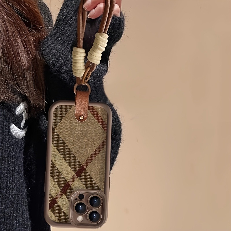 Bruine strepen lanyard bandje  - Phone Cases Brown recensie en prijs