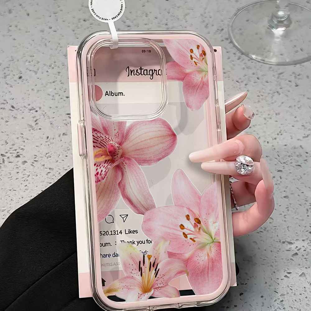 Roze Lelie Bloem Transparante  - Phone Cases Xr Iphone recensie en prijs