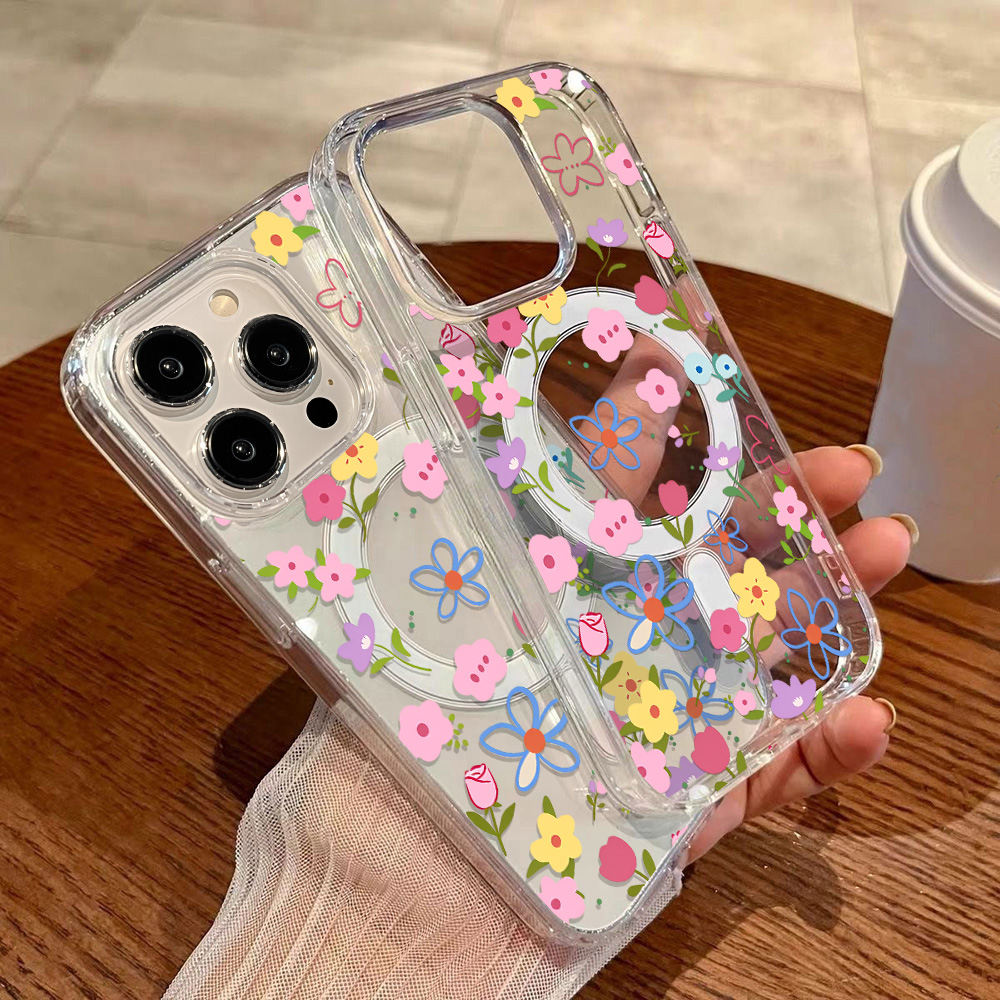 Luxe transparante bloemen tele - Phone Cases Quality recensie en prijs