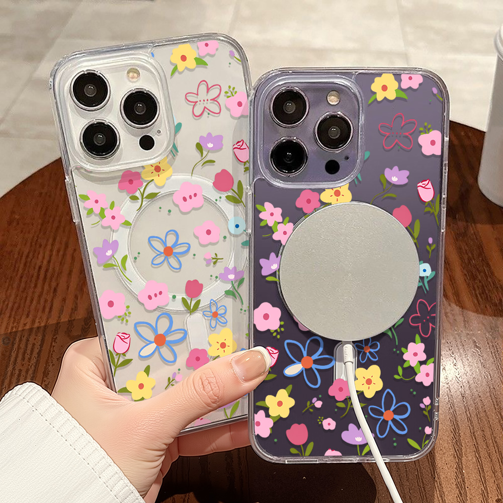 Luxe transparante bloemen tele - Phone Cases Quality recensie en prijs