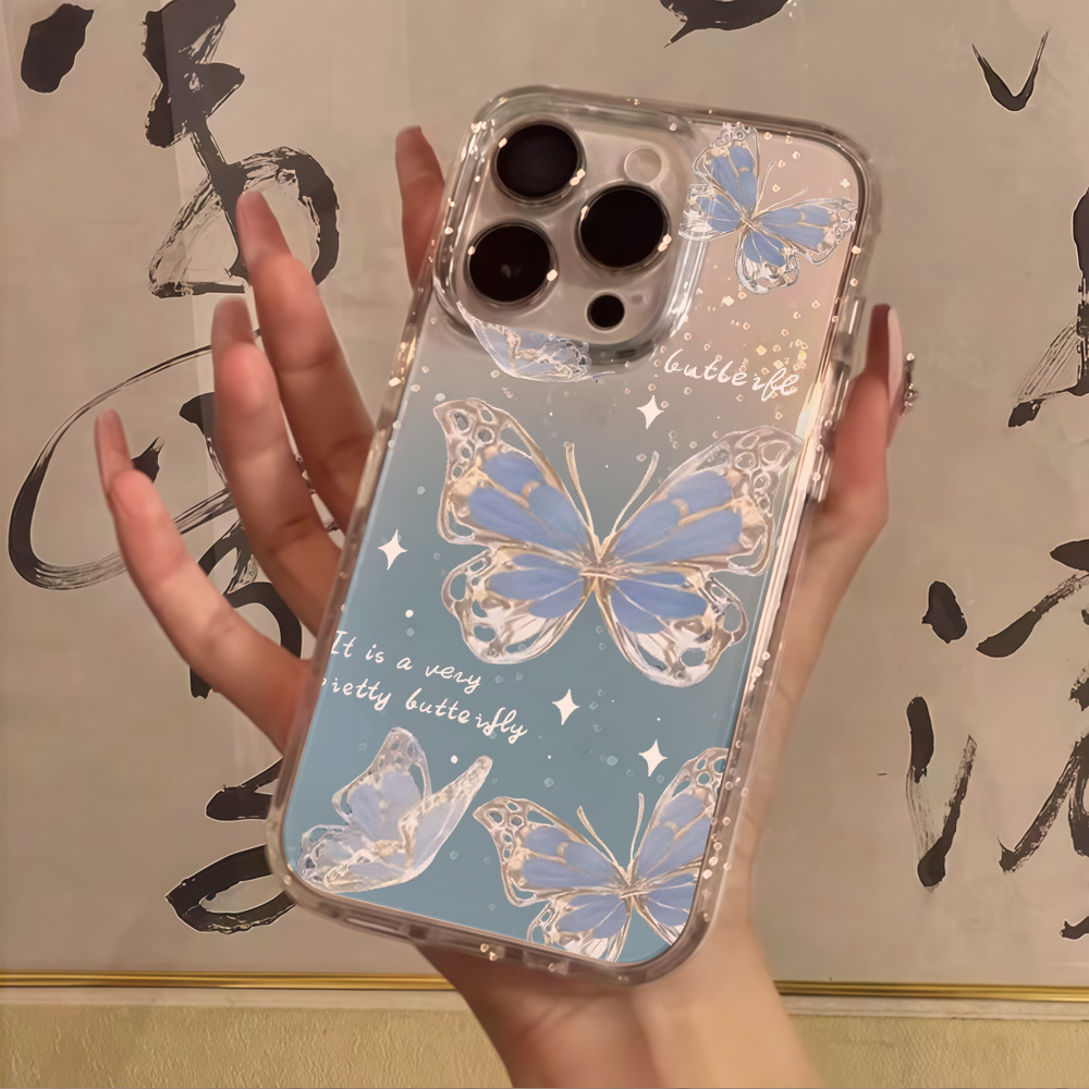 Luxe Blauwe Vlinder Glitter Te - Phone Cases Xr Iphone recensie en prijs